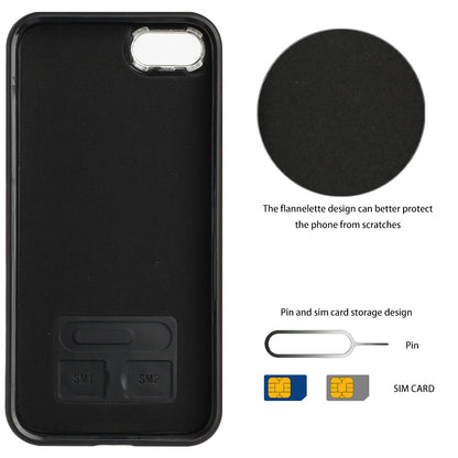 For iPhone SE (2020) / (2022) / 8 / 7 4.7 inch Kickstand Case YB Leather Coating Series-5 Card Holder TPU Phone Cover