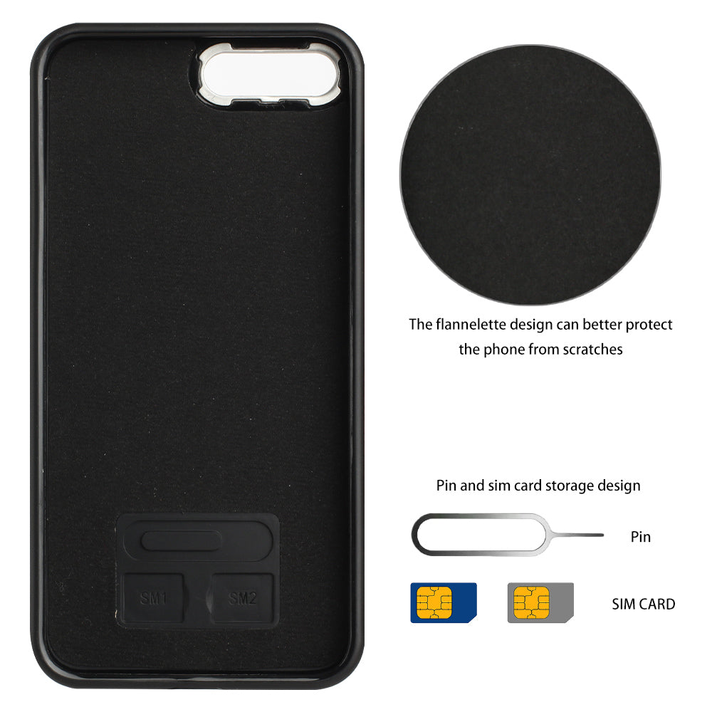 For iPhone 6 Plus / 6s Plus / 7 Plus / 8 Plus 5.5 inch Case YB Leather Coating Series-5 Kickstand TPU Phone Cover with Card Slots