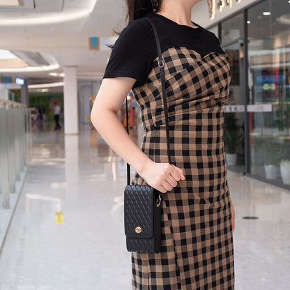 BFB01 Vertical Style PU Leather Shoulder Bag Wallet Coin Purse Pattern Imprinted Card Phone Pouch with Strap