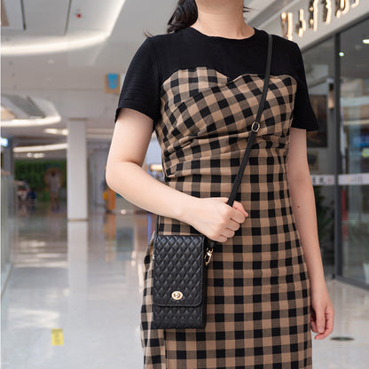 BFB01 Vertical Style PU Leather Shoulder Bag Wallet Coin Purse Pattern Imprinted Card Phone Pouch with Strap