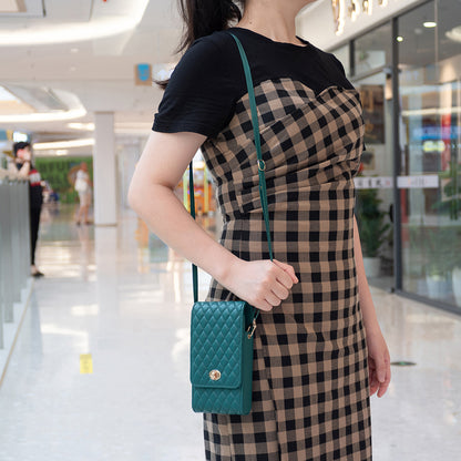 BFB01 Vertical Style PU Leather Shoulder Bag Wallet Coin Purse Pattern Imprinted Card Phone Pouch with Strap