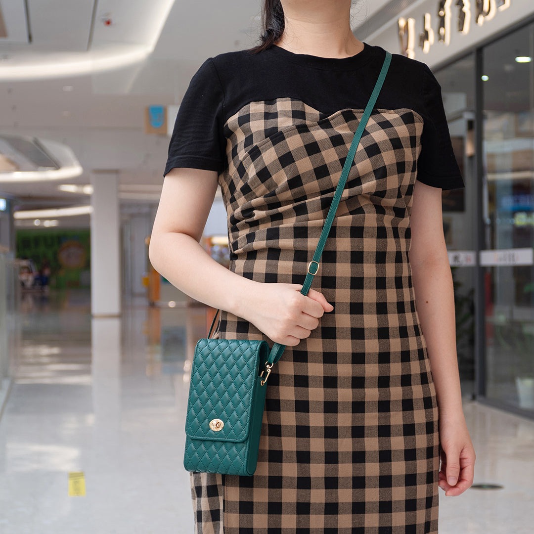 BFB01 Vertical Style PU Leather Shoulder Bag Wallet Coin Purse Pattern Imprinted Card Phone Pouch with Strap