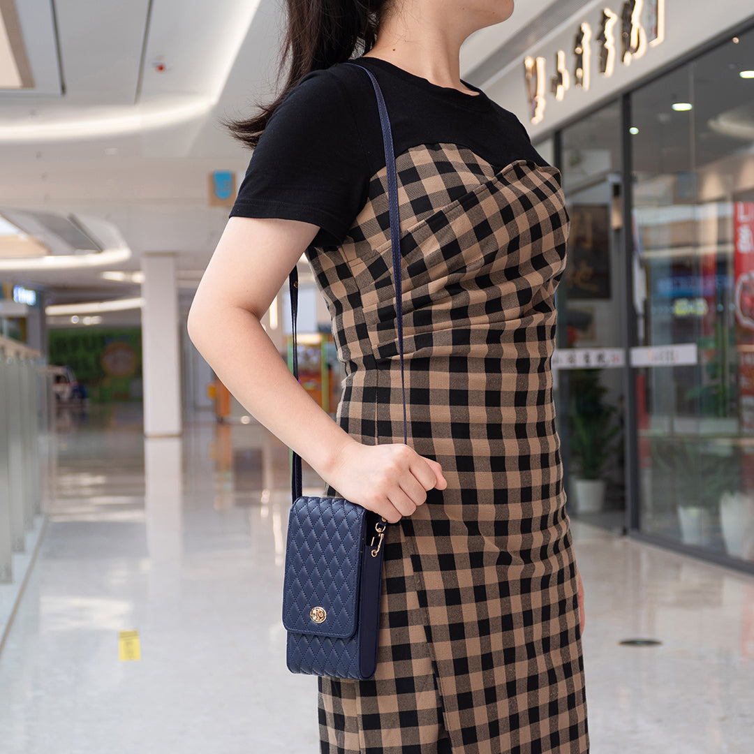 BFB01 Vertical Style PU Leather Shoulder Bag Wallet Coin Purse Pattern Imprinted Card Phone Pouch with Strap