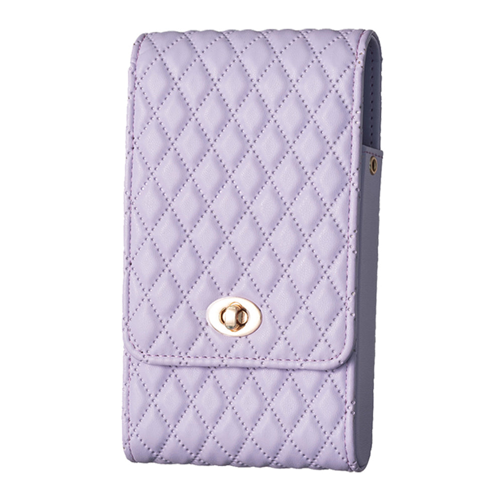 BFB01 Vertical Style PU Leather Shoulder Bag Wallet Coin Purse Pattern Imprinted Card Phone Pouch with Strap
