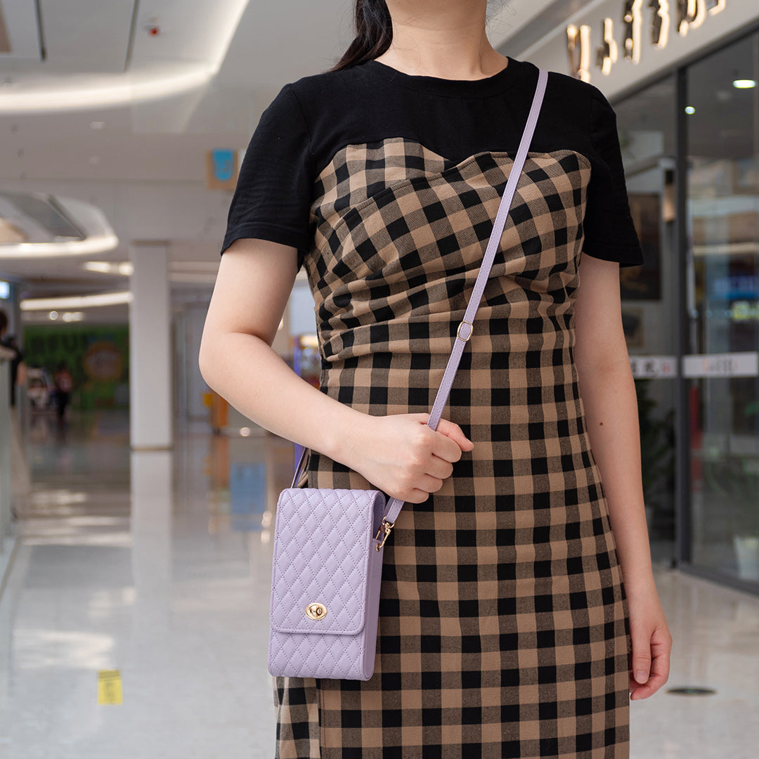 BFB01 Vertical Style PU Leather Shoulder Bag Wallet Coin Purse Pattern Imprinted Card Phone Pouch with Strap