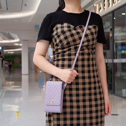 BFB01 Vertical Style PU Leather Shoulder Bag Wallet Coin Purse Pattern Imprinted Card Phone Pouch with Strap