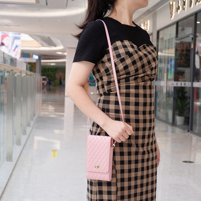 BFB01 Vertical Style PU Leather Shoulder Bag Wallet Coin Purse Pattern Imprinted Card Phone Pouch with Strap