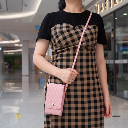 BFB01 Vertical Style PU Leather Shoulder Bag Wallet Coin Purse Pattern Imprinted Card Phone Pouch with Strap