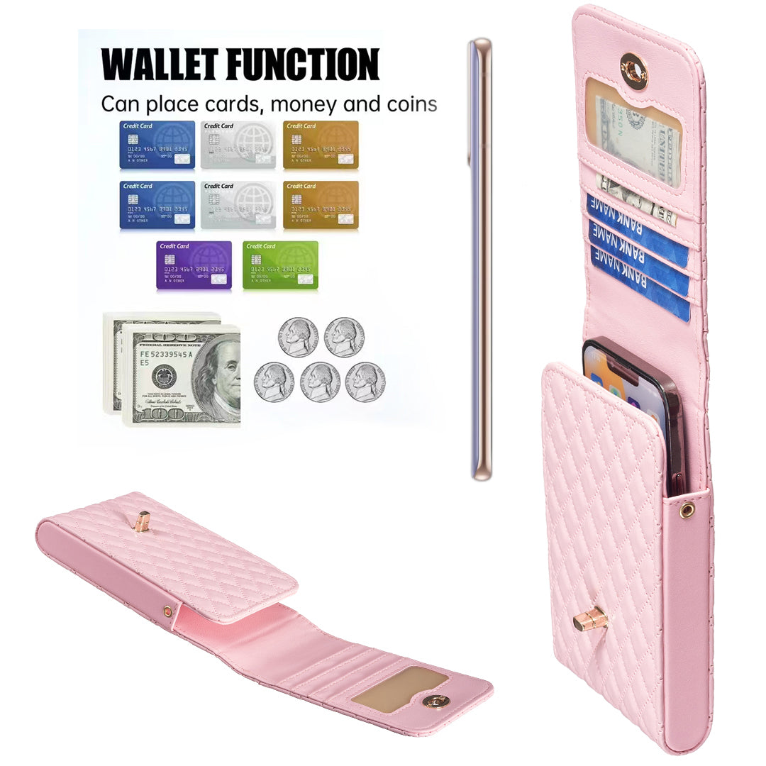 BFB01 Vertical Style PU Leather Shoulder Bag Wallet Coin Purse Pattern Imprinted Card Phone Pouch with Strap