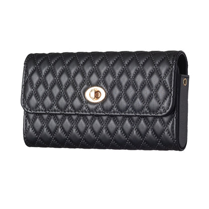 BFB02 Horizontal Style Pattern Imprinted PU Leather Wallet Phone Bag Card Coin Purse Cell Phone Shoulder Pouch with Strap