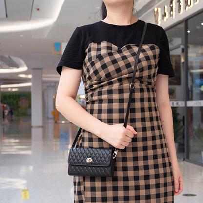 BFB02 Horizontal Style Pattern Imprinted PU Leather Wallet Phone Bag Card Coin Purse Cell Phone Shoulder Pouch with Strap