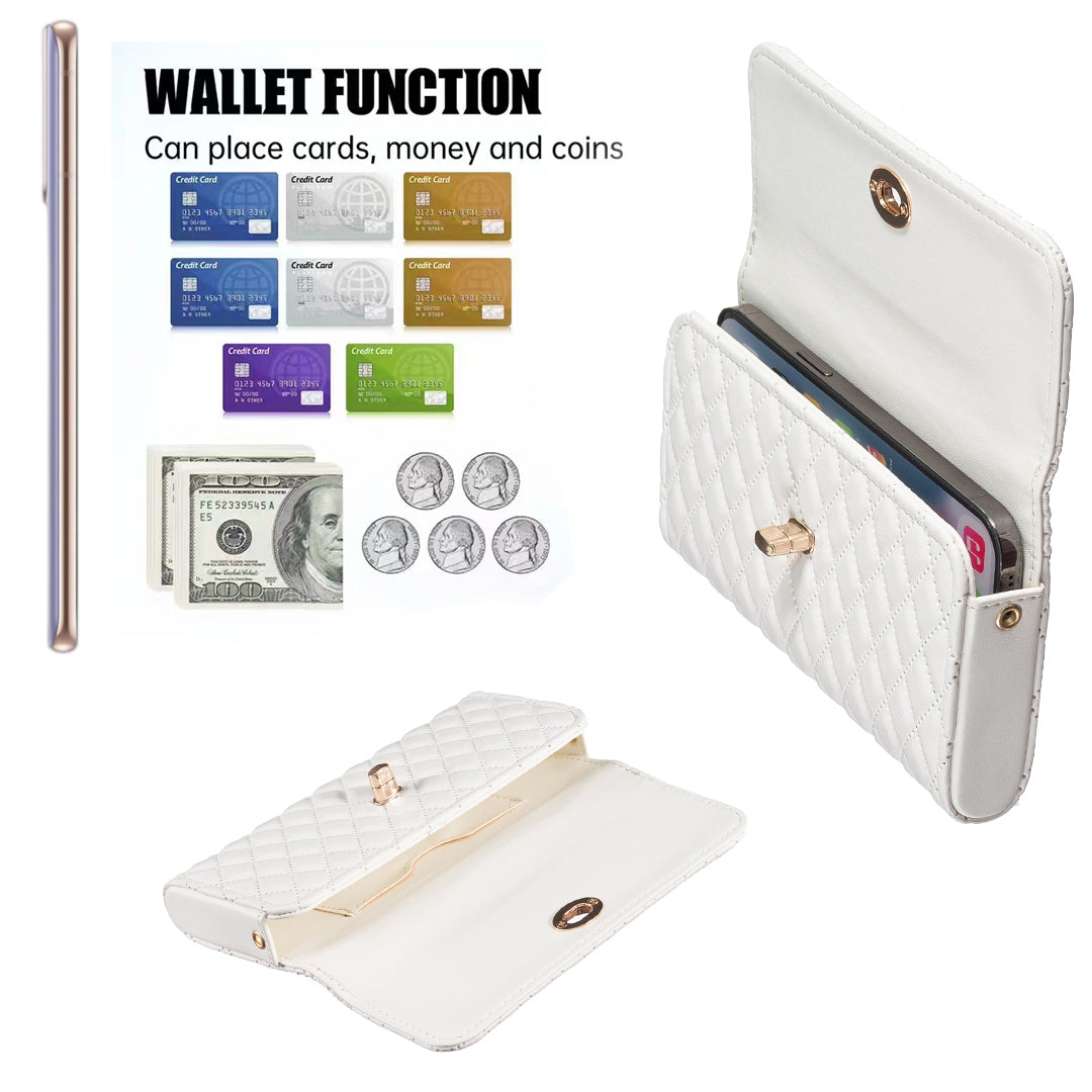 BFB02 Horizontal Style Pattern Imprinted PU Leather Wallet Phone Bag Card Coin Purse Cell Phone Shoulder Pouch with Strap