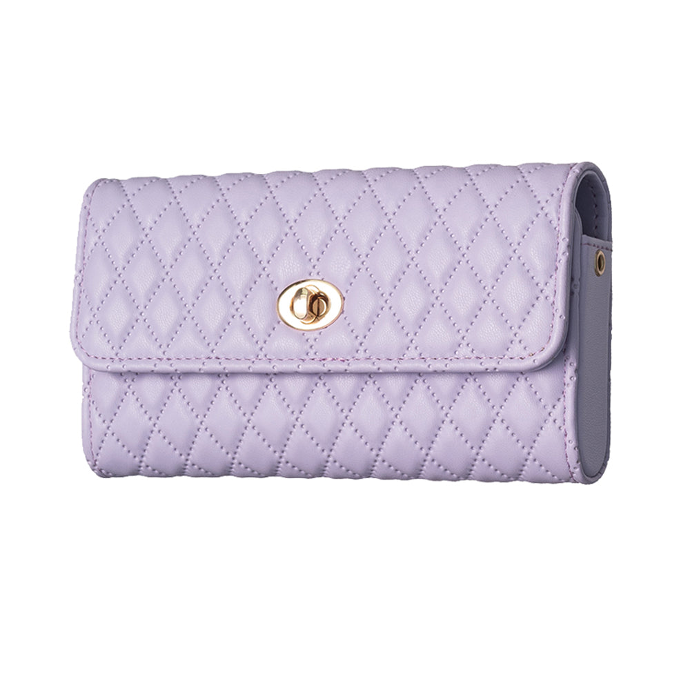 BFB02 Horizontal Style Pattern Imprinted PU Leather Wallet Phone Bag Card Coin Purse Cell Phone Shoulder Pouch with Strap