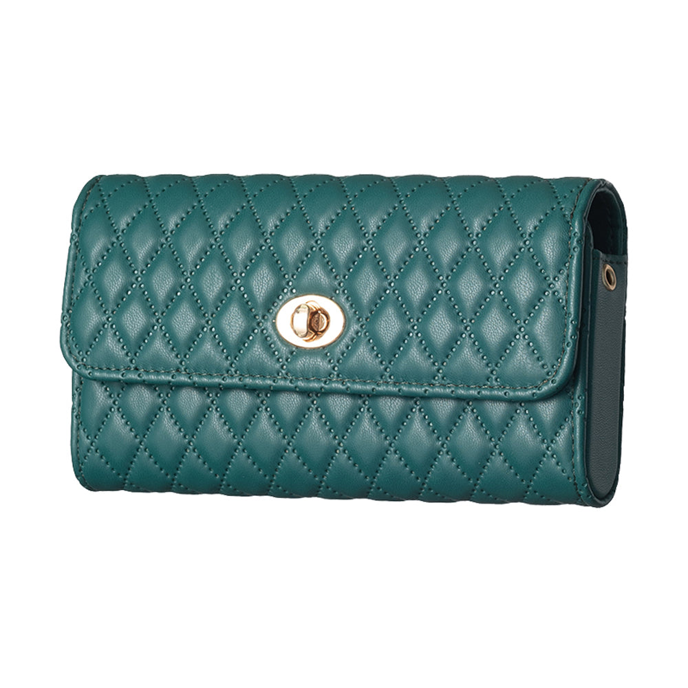 BFB02 Horizontal Style Pattern Imprinted PU Leather Wallet Phone Bag Card Coin Purse Cell Phone Shoulder Pouch with Strap