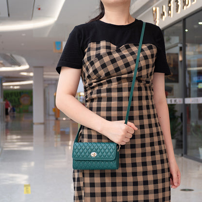 BFB02 Horizontal Style Pattern Imprinted PU Leather Wallet Phone Bag Card Coin Purse Cell Phone Shoulder Pouch with Strap