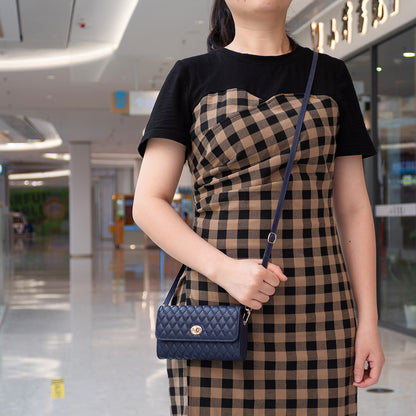 BFB02 Horizontal Style Pattern Imprinted PU Leather Wallet Phone Bag Card Coin Purse Cell Phone Shoulder Pouch with Strap