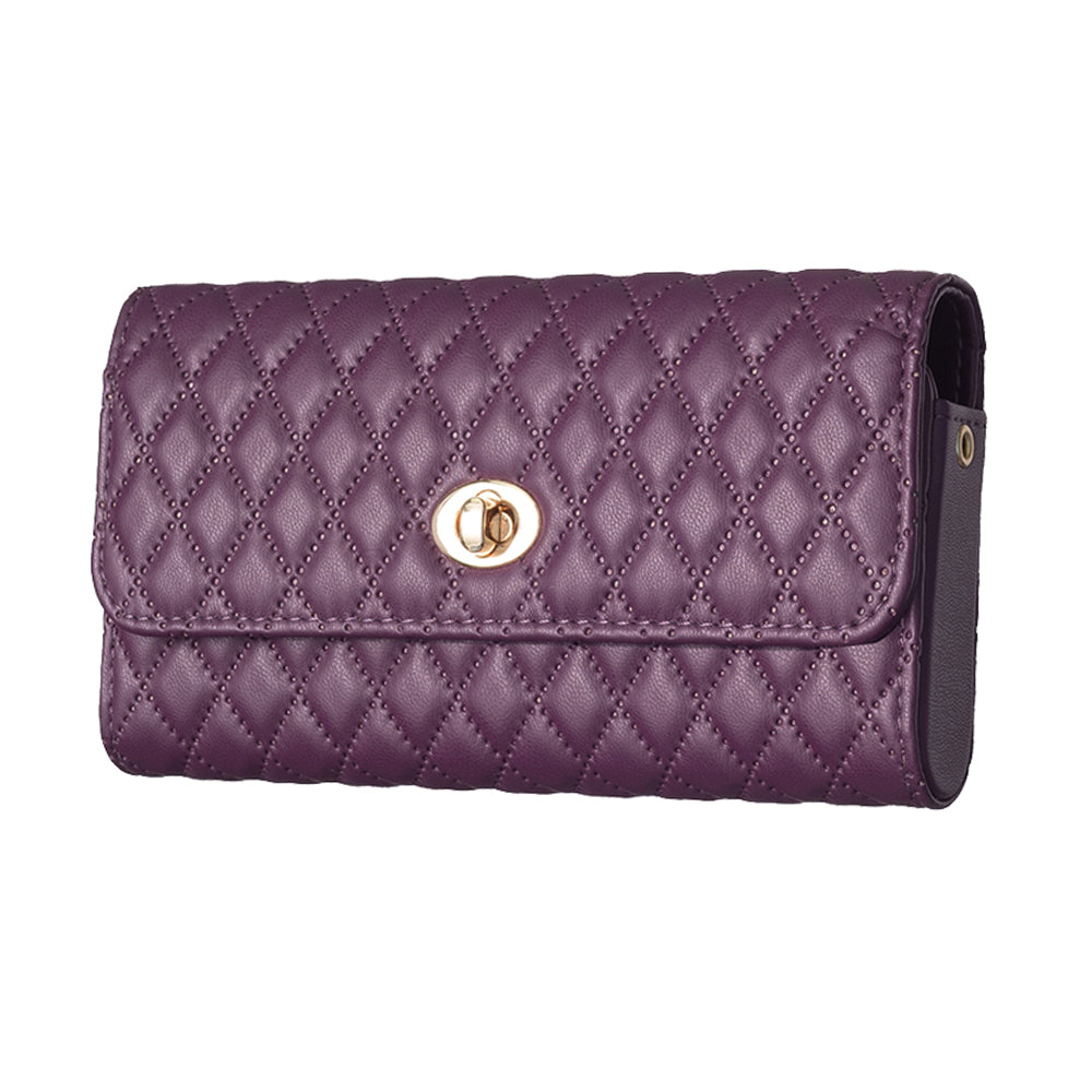 BFB02 Horizontal Style Pattern Imprinted PU Leather Wallet Phone Bag Card Coin Purse Cell Phone Shoulder Pouch with Strap