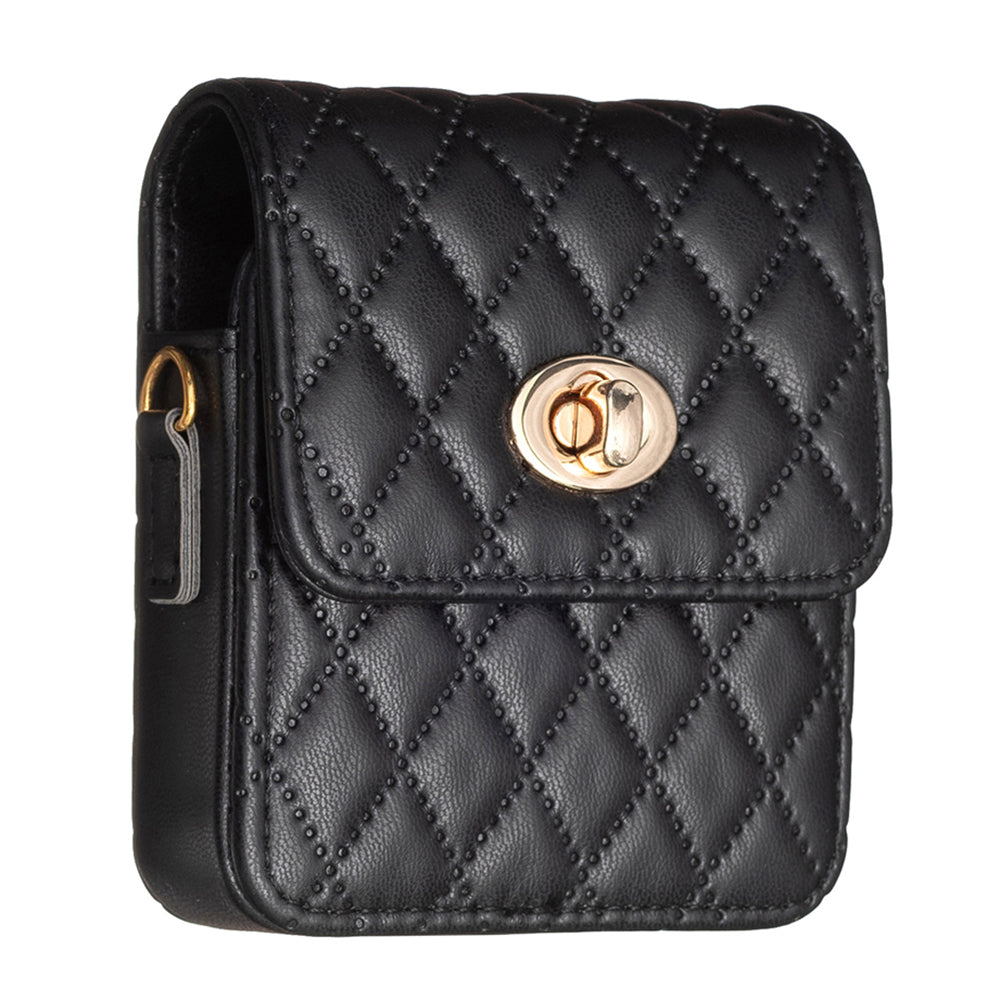 BFB03 PU Leather Mini Bag for Folding Cell Phones Card Wallet Coin Purse Pattern Imprinted Shoulder Pouch with Strap