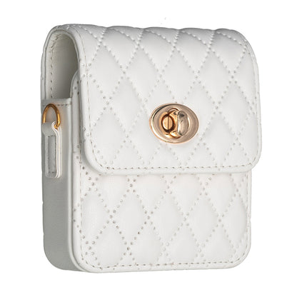 BFB03 PU Leather Mini Bag for Folding Cell Phones Card Wallet Coin Purse Pattern Imprinted Shoulder Pouch with Strap