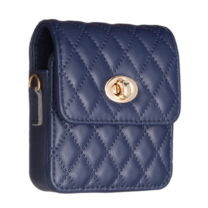 BFB03 PU Leather Mini Bag for Folding Cell Phones Card Wallet Coin Purse Pattern Imprinted Shoulder Pouch with Strap