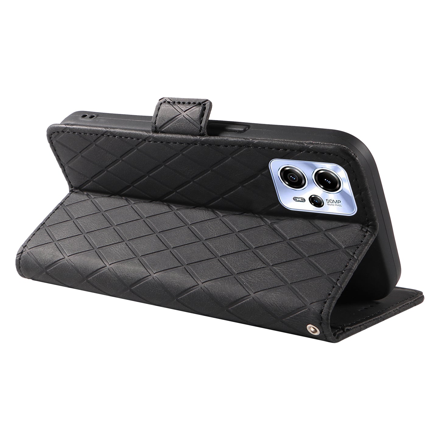 For Motorola Moto G13 4G / G23 4G / G53 5G Wallet Leather Phone Cover Stand Rhombus Imprinted Phone Case