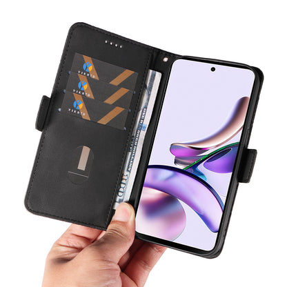 For Motorola Moto G13 4G / G23 4G / G53 5G Wallet Leather Phone Cover Stand Rhombus Imprinted Phone Case