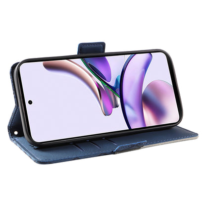 For Motorola Moto G13 4G / G23 4G / G53 5G Wallet Leather Phone Cover Stand Rhombus Imprinted Phone Case