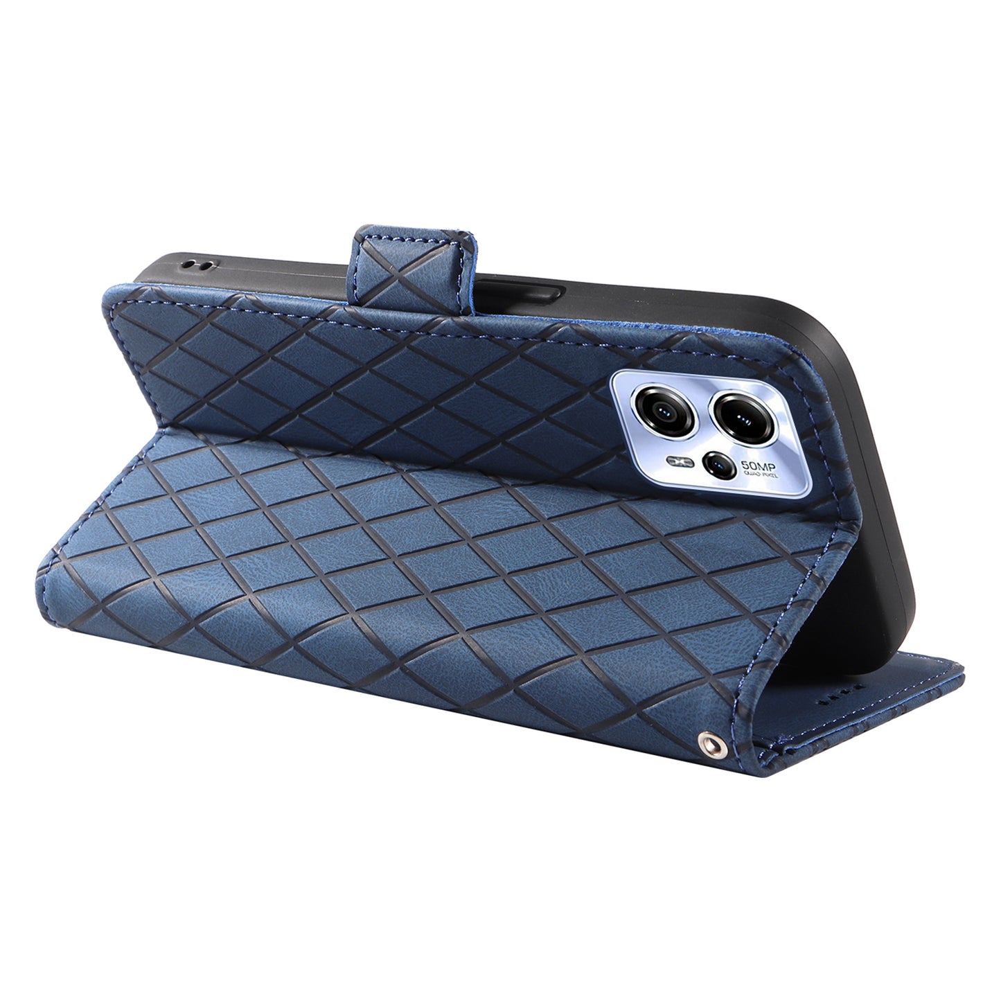 For Motorola Moto G13 4G / G23 4G / G53 5G Wallet Leather Phone Cover Stand Rhombus Imprinted Phone Case