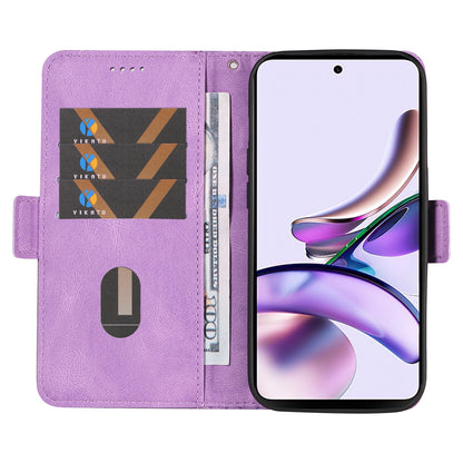 For Motorola Moto G13 4G / G23 4G / G53 5G Wallet Leather Phone Cover Stand Rhombus Imprinted Phone Case