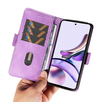 For Motorola Moto G13 4G / G23 4G / G53 5G Wallet Leather Phone Cover Stand Rhombus Imprinted Phone Case