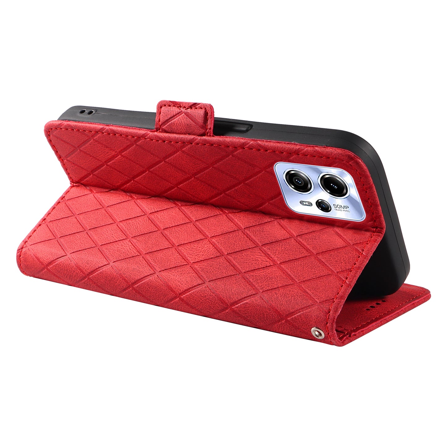 For Motorola Moto G13 4G / G23 4G / G53 5G Wallet Leather Phone Cover Stand Rhombus Imprinted Phone Case
