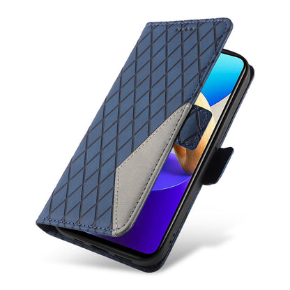 For vivo Y35 4G (2022) / Y22s 4G / Y22 4G Leather Case Stand Rhombus Imprinted Phone Wallet Cover