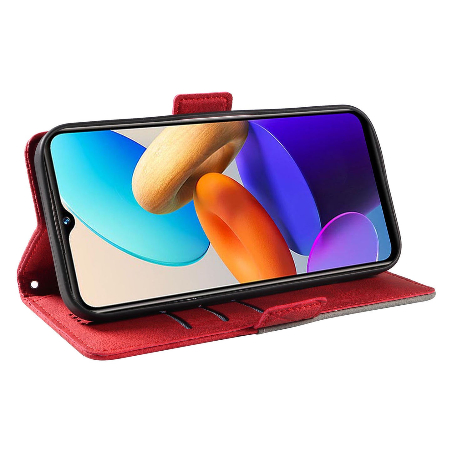 For vivo Y35 4G (2022) / Y22s 4G / Y22 4G Leather Case Stand Rhombus Imprinted Phone Wallet Cover