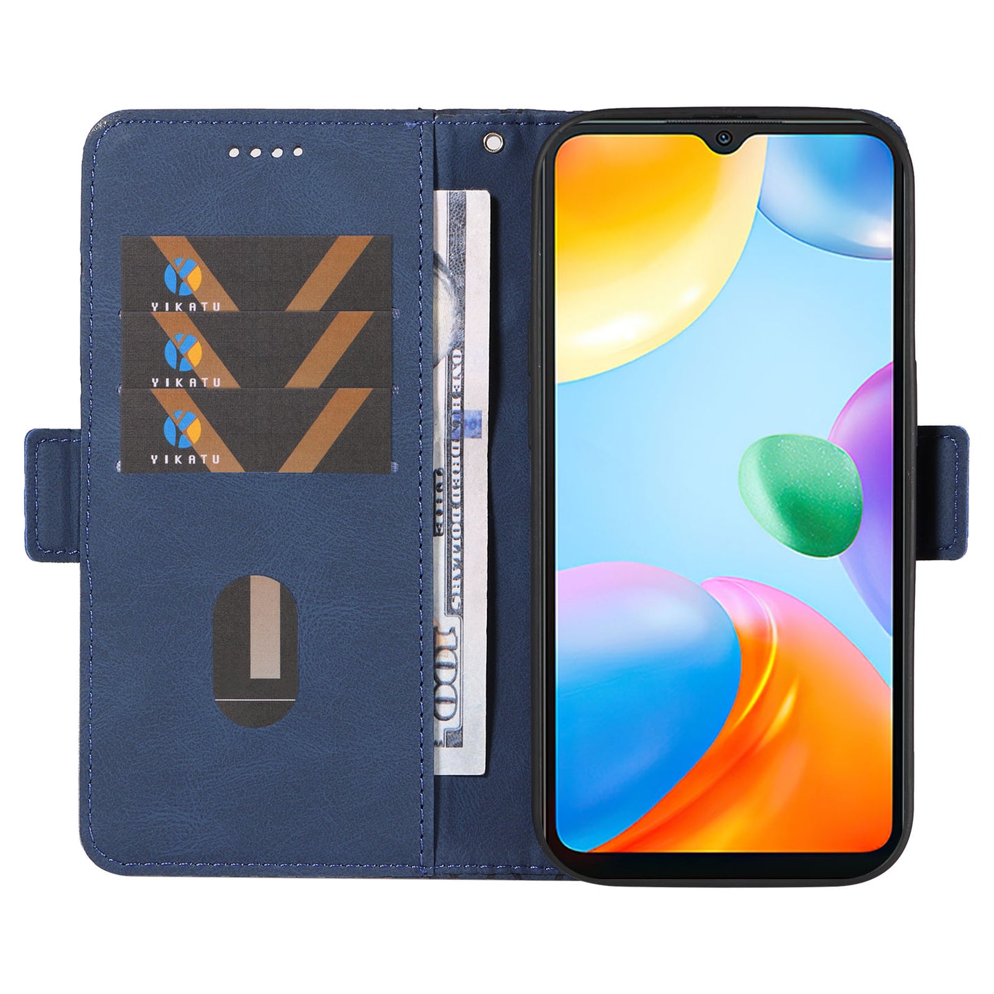 For Xiaomi Redmi 10C 4G PU Leather Case Rhombus Imprinted Phone Cover with Stand Wallet