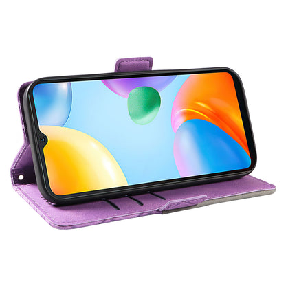 For Xiaomi Redmi 10C 4G PU Leather Case Rhombus Imprinted Phone Cover with Stand Wallet