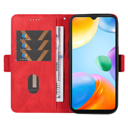 For Xiaomi Redmi 10C 4G PU Leather Case Rhombus Imprinted Phone Cover with Stand Wallet