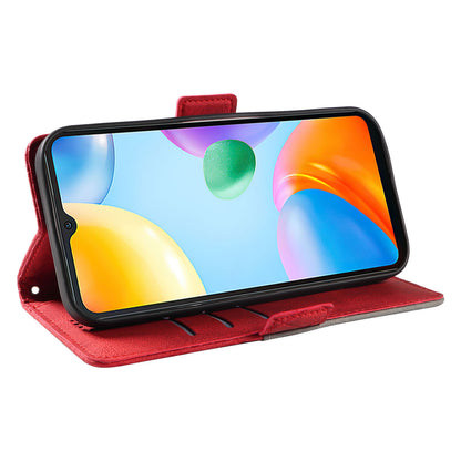 For Xiaomi Redmi 10C 4G PU Leather Case Rhombus Imprinted Phone Cover with Stand Wallet