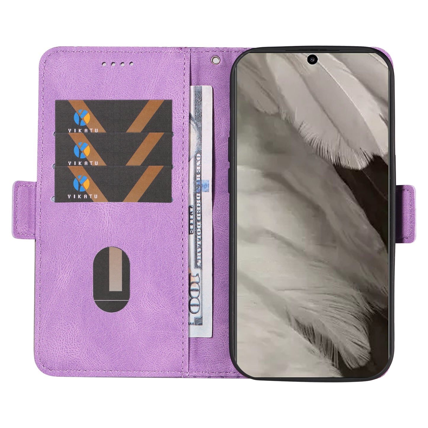 For Google Pixel 8 Rhombus Imprinted Phone Wallet Case PU Leather Stand Phone Cover