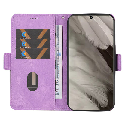 For Google Pixel 8 Rhombus Imprinted Phone Wallet Case PU Leather Stand Phone Cover