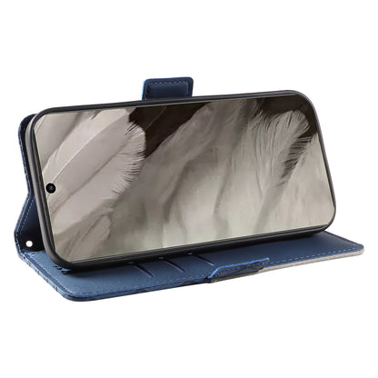 For Google Pixel 8 Rhombus Imprinted Phone Wallet Case PU Leather Stand Phone Cover