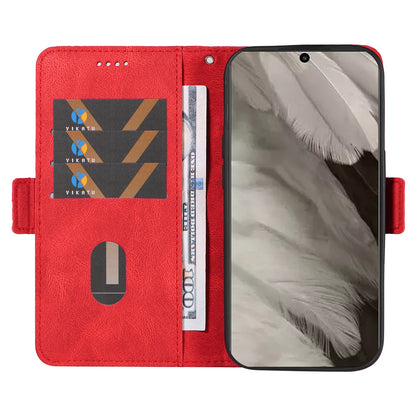 For Google Pixel 8 Rhombus Imprinted Phone Wallet Case PU Leather Stand Phone Cover