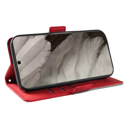 For Google Pixel 8 Rhombus Imprinted Phone Wallet Case PU Leather Stand Phone Cover