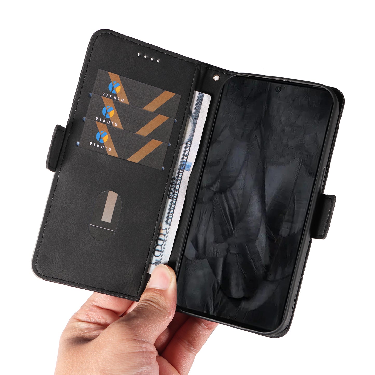 For Google Pixel 8 Pro Rhombus Imprinted Phone Case Stand Wallet Leather Phone Cover