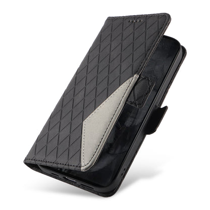 For Google Pixel 8 Pro Rhombus Imprinted Phone Case Stand Wallet Leather Phone Cover