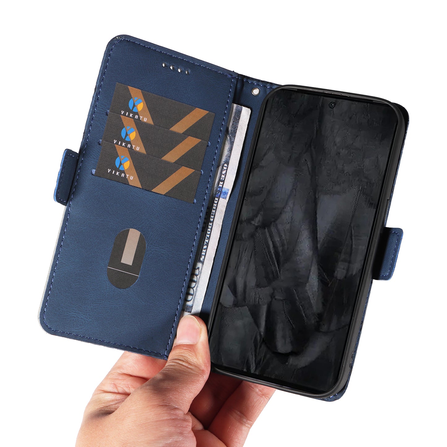 For Google Pixel 8 Pro Rhombus Imprinted Phone Case Stand Wallet Leather Phone Cover