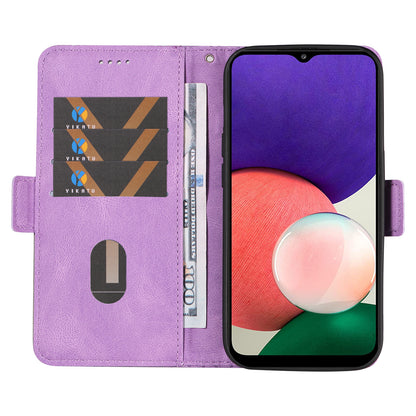 For Samsung Galaxy A22 4G (EU Version) / M32 (India Version) / M32 (Global Version) 4G / F22 / M22 Wallet Stand Leather Case Rhombus Imprinted Phone Cover