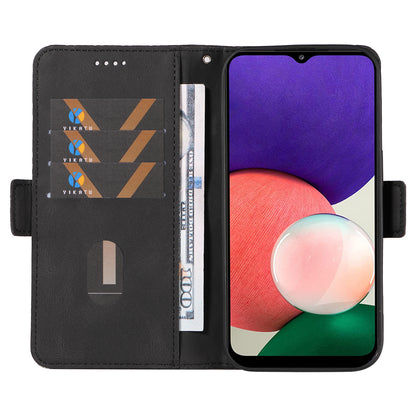 For Samsung Galaxy A22 4G (EU Version) / M32 (India Version) / M32 (Global Version) 4G / F22 / M22 Wallet Stand Leather Case Rhombus Imprinted Phone Cover