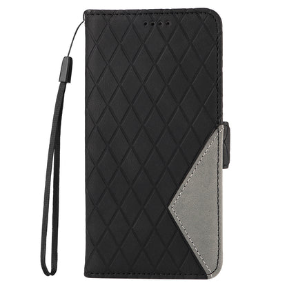 For Samsung Galaxy A22 4G (EU Version) / M32 (India Version) / M32 (Global Version) 4G / F22 / M22 Wallet Stand Leather Case Rhombus Imprinted Phone Cover