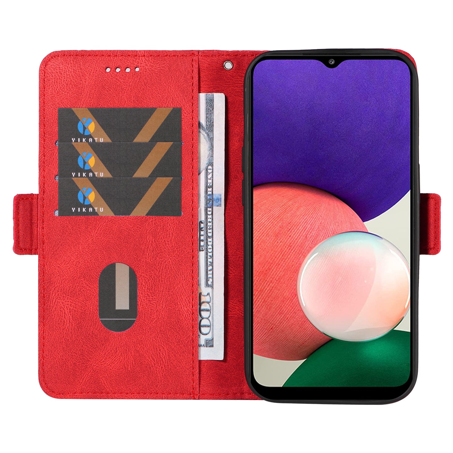 For Samsung Galaxy A22 4G (EU Version) / M32 (India Version) / M32 (Global Version) 4G / F22 / M22 Wallet Stand Leather Case Rhombus Imprinted Phone Cover