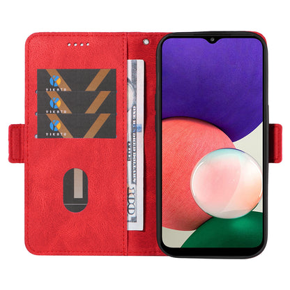 For Samsung Galaxy A22 4G (EU Version) / M32 (India Version) / M32 (Global Version) 4G / F22 / M22 Wallet Stand Leather Case Rhombus Imprinted Phone Cover